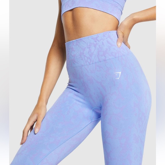 Gym shark Animal print Seamless Leggings blue and purple - Picture 7 of 7